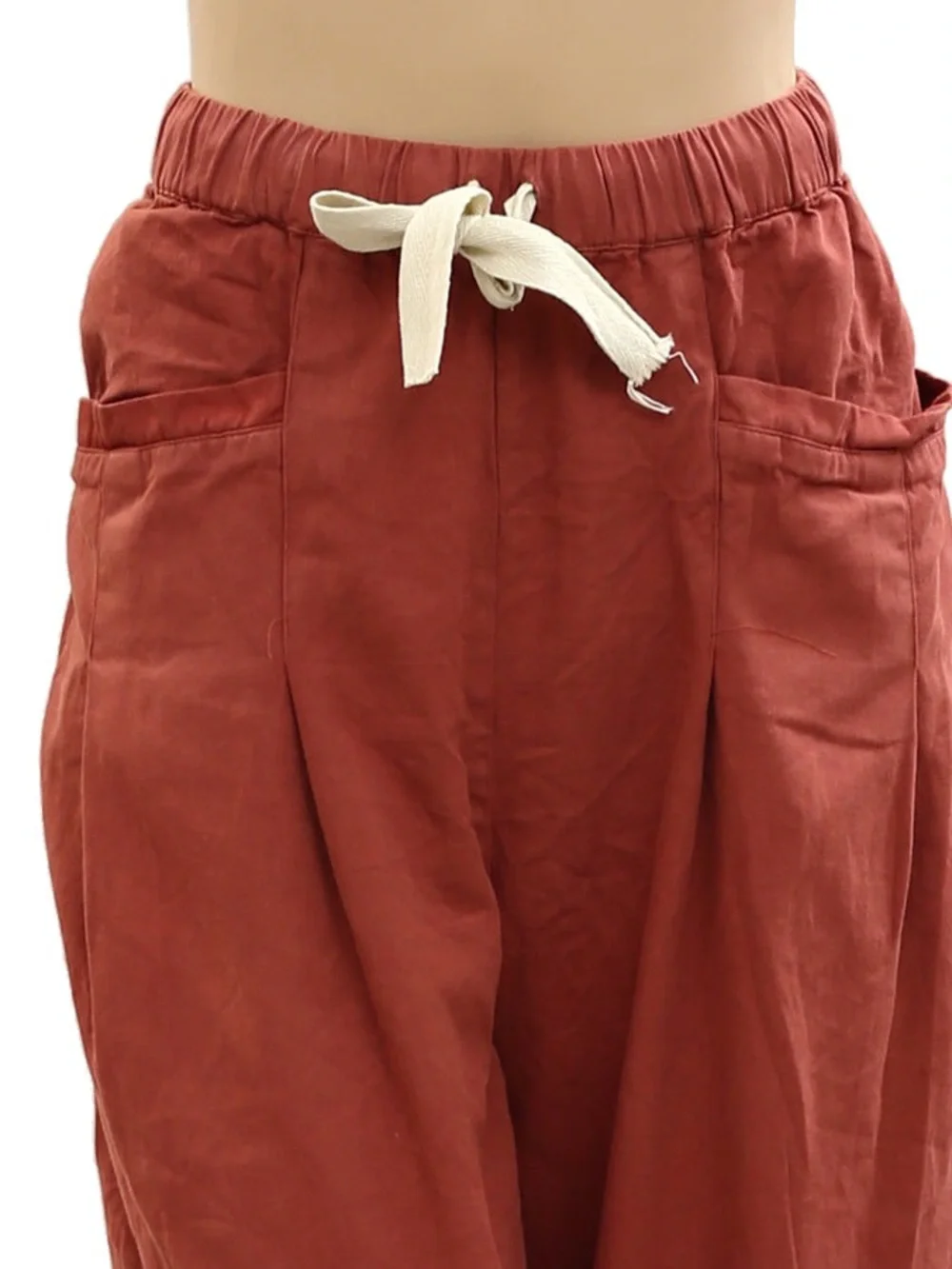 Free People Wild Is The Wind wide-leg pants rust color